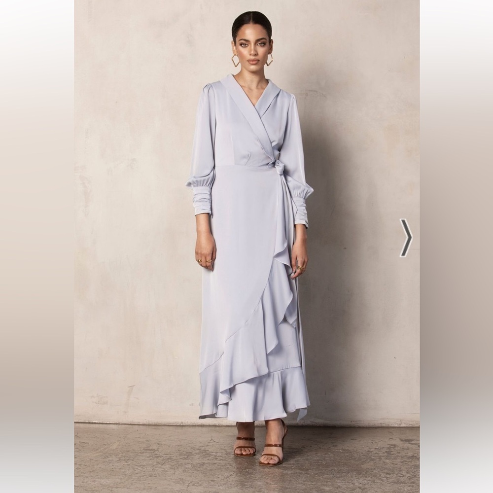 Veiled Collection Shereen Wrap Dress Opal Size M